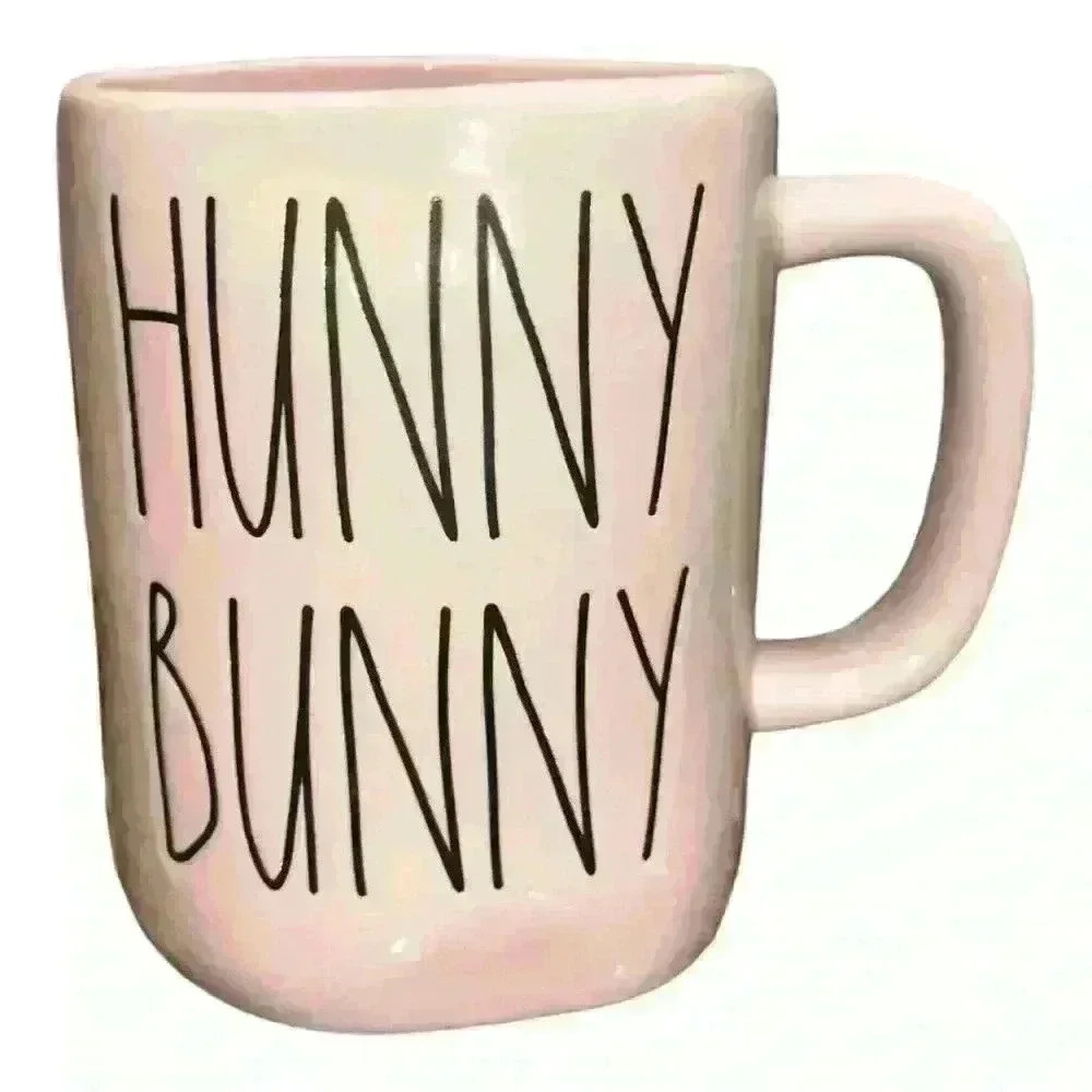 NWT Rae Dunn Magenta Easter Hunny Bunny Mug in Full Pink Traditional LL Spring - Picture 1 of 5